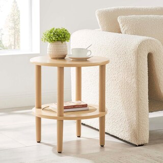 Foto 7 | Foto 7 | Mesa Auxiliar Redonda Table Modway Torus De Madera De Roble Con Ratán - Venta Internacional.