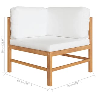 Foto 6 | Foto 6 | Set Patio Lounge Vidaxl De 4 Plazas Con Sofá Seccional De Madera De Teca - Venta Internacional.