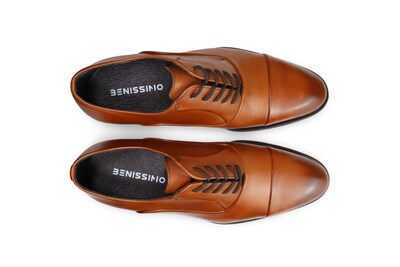 Foto 4 | Foto 4 | Zapato De Vestir Hombre Benissimo 2211 Piel Café Miel Elegante