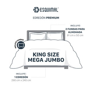 Foto 6 | Foto 6 | Cobertor Premium Esquimal Con Fundas De Almohada Anuar King Size Mega Jumbo