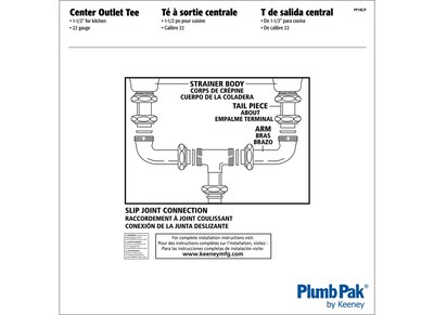 Foto 4 | Foto 4 | Plumb Pak Pp18cp En Forma De Camiseta Y Cordal Con Salida Central 1 5 Cm - Venta Internacional.