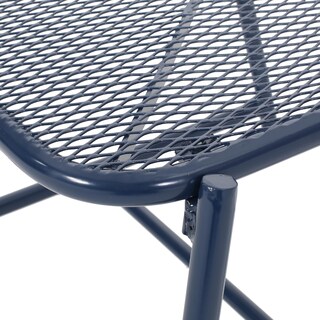 Foto 4 | Foto 4 | Mesa Auxiliar De Exterior Benzara Kery 50x46x34 Cm Azul Marino - Venta Internacional.