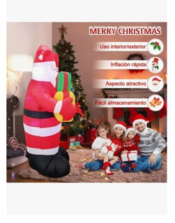 Foto 4 | Foto 4 | Inflable Navideño Santa Claus Con Decoración Luces Led