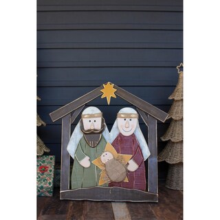 Foto 1 | Foto 1 | Decoración Pintada Con Belén De Madera Kalalou - Venta Internacional.