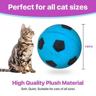 Foto 2 | Foto 2 | Pelotas De Fútbol Spot Cat Toy Sponge Coloridas Paquete De 4 3 8 Cm - Venta Internacional.