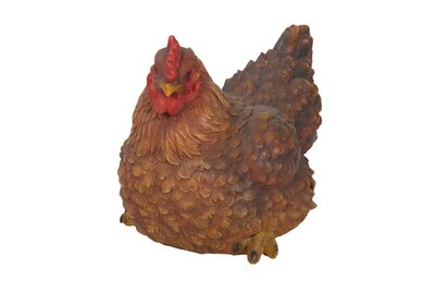 Foto 1 | Foto 1 | Gallina En Cuclillas Figuine Hi-line Gift Ltd. Poliresina Para Interiores Y Exteriores - Venta Internacional.