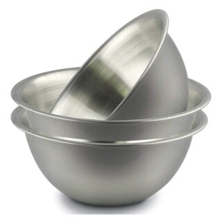 Foto 1 | Foto 1 | Juego De 3 Ensaladeras De Acero Inoxidable Para Pastelería 24 Cm A 30 Cm - Venta Internacional.