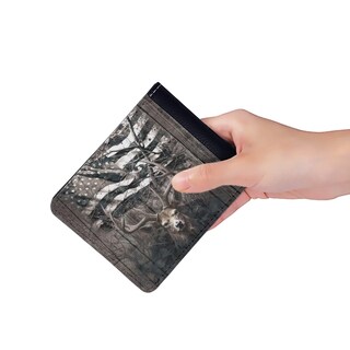 Foto 3 | Foto 3 | Cartera De Piel De Ciervo Con Diseño De Bandera Americana Para Hombre Con Tapa Led - Venta Internacional.