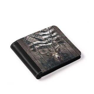 Foto 4 | Foto 4 | Cartera De Piel De Ciervo Con Diseño De Bandera Americana Para Hombre Con Tapa Led - Venta Internacional.