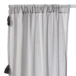 Foto 2 | Foto 2 | Juego De Cortinas Benzara Xumi De 4 Piezas Gris Y Negro 213 X 107 Cm - Venta Internacional.
