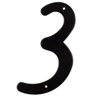 Foto 1 | Foto 1 | Número De Casa 3 Stone Harbor Hardware Negro Mate 10 Cm - Venta Internacional.