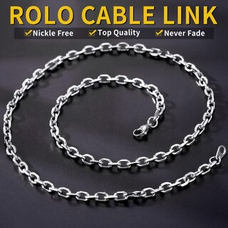 Foto 3 | Foto 3 | Cadena Para Collares Y Cadena Tipo House Rollo 5 Mm 45 Cm Acero Inoxidable - Venta Internacional.