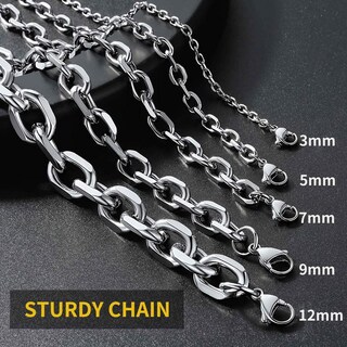 Foto 4 | Foto 4 | Cadena Para Collares Y Cadena Tipo House Rollo 5 Mm 45 Cm Acero Inoxidable - Venta Internacional.