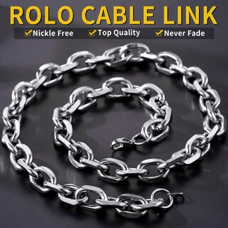 Foto 3 | Foto 3 | Cable De Eslabón De Acero Inoxidable Para Collares Cadenas Y Casas 12 Mm 45 Cm - Venta Internacional.