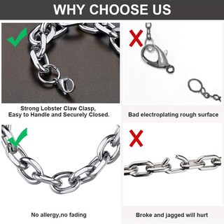 Foto 6 | Foto 6 | Collar Chainshouse Cable Link De Acero Inoxidable De 3 Mm Para Hombre - Venta Internacional.