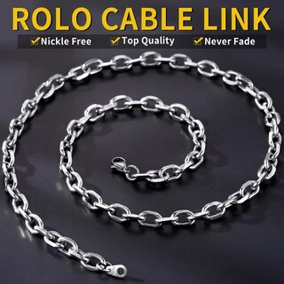 Foto 3 | Foto 3 | Collar Cadena Y Casa Cable De 7 Mm Acero Inoxidable 45 Cm - Venta Internacional.