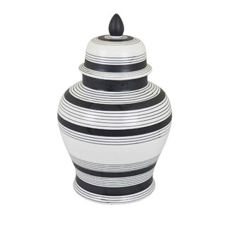Foto 1 | Foto 1 | Tarro Benzara Benjara De 41 Cm Con Tapa Azul Blanca Minimalista - Venta Internacional.