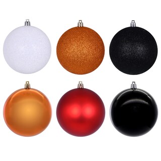 Foto 1 | Foto 1 | Adorno Colgante Vickerman 10 Cm Naranja Negro Y Blanco 18 Unidades - Venta Internacional.