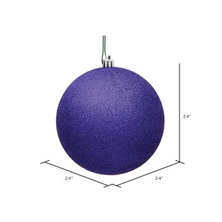 Foto 2 | Foto 2 | Adorno Colgante Vickerman Bola De Purpurina Morada De 2.4 Pulgadas Paquete De 24 Unidades - Venta Internacional.