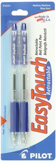 Foto 1 | Foto 1 | Bolígrafos Pilot Easytouch De Tinta Azul Retráctiles Paquete De 2 - Venta Internacional.