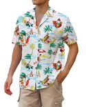 Camisa Cromoncent Para Niños Hawaiana Manga Corta Playa Blanca Xl - Venta Internacional.