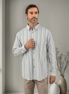 Foto 1 | Foto 1 | Camisa Caballero Ferrioni Blanco Y Rayas Manga Larga Regular