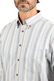 Foto 3 | Foto 3 | Camisa Caballero Ferrioni Blanco Y Rayas Manga Larga Regular