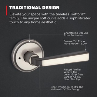 Foto 6 | Foto 6 | Cerradura De Privacidad Kwikset Trafford Con Manija De Puerta En Níquel Satinado - Venta Internacional.