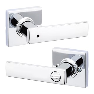 Foto 1 | Foto 1 | Cerradura Kwikset Breton Privacy De Cromo Pulido Con Manija De Puerta - Venta Internacional.