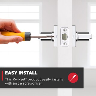 Foto 3 | Foto 3 | Cerradura Kwikset Breton Privacy De Cromo Pulido Con Manija De Puerta - Venta Internacional.