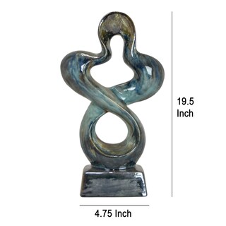 Foto 5 | Foto 5 | Decoración Abstracta De Cerámica Azul Benzara De 51 Cm - Venta Internacional.