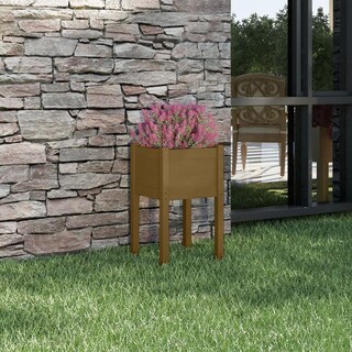 Foto 1 | Foto 1 | Jardinera Vidaxl De Madera Maciza De Pino Marrón Miel 40 X 40 X 70 Cm - Venta Internacional.