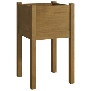 Foto 2 | Foto 2 | Jardinera Vidaxl De Madera Maciza De Pino Marrón Miel 40 X 40 X 70 Cm - Venta Internacional.