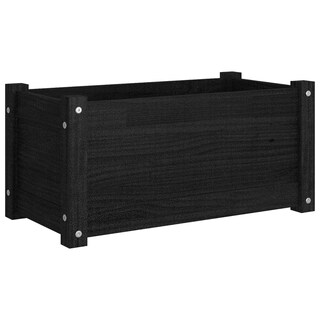 Foto 1 | Foto 1 | Jardinera Vidaxl De Madera Maciza De Pino Negra 60 X 31 X 31 Cm - Venta Internacional.