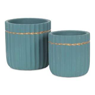 Foto 4 | Foto 4 | Maceta Grande De Cerámica Azul Aurino De Planter Cheung - Venta Internacional.