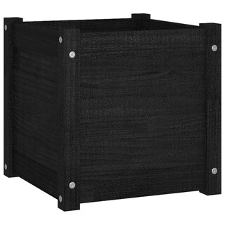 Foto 1 | Foto 1 | Jardinera Vidaxl De Madera Maciza Negra De Pino 40x40x40 Cm - Venta Internacional.