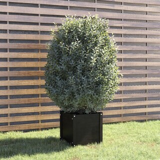 Foto 2 | Foto 2 | Jardinera Vidaxl De Madera Maciza Negra De Pino 40x40x40 Cm - Venta Internacional.