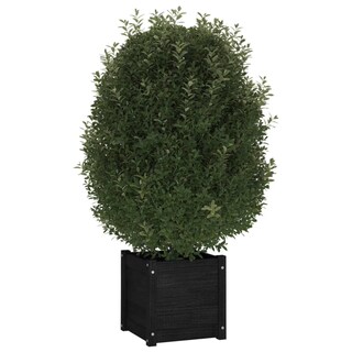Foto 3 | Foto 3 | Jardinera Vidaxl De Madera Maciza Negra De Pino 40x40x40 Cm - Venta Internacional.