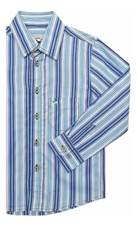 Foto 2 | Foto 2 | Camisa Para Bebé Marca Ferrioni Manga Larga A Rayas Azules