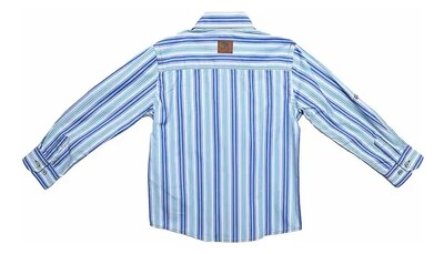 Foto 3 | Foto 3 | Camisa Para Bebé Marca Ferrioni Manga Larga A Rayas Azules