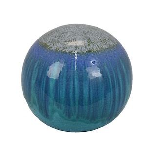 Foto 1 | Foto 1 | Escultura Benzara Mary Esfera Redonda De Cerámica Azul De 25 Cm - Venta Internacional.