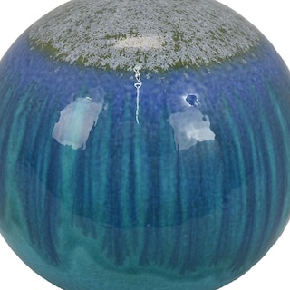 Foto 2 | Foto 2 | Escultura Benzara Mary Esfera Redonda De Cerámica Azul De 25 Cm - Venta Internacional.