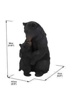 Foto 7 | Foto 7 | Garden Statue Hi-line Gift Ltd Para Madre Y Bebé Oso Color Negro - Venta Internacional.