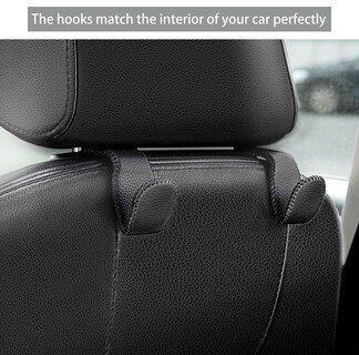 Foto 2 | Foto 2 | Ganchos Para Reposacabezas Amvoyoa Para Carteras Y Bolsos De Coche Piel Beige - Venta Internacional.