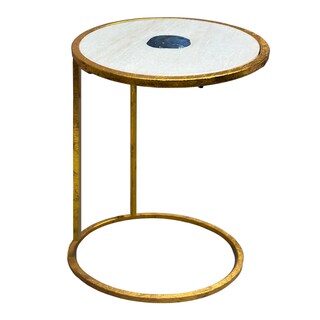 Foto 1 | Foto 1 | Table The Urban Port Con Tapa De Mármol Con Extremo Lateral Redondo De 20 Pulgadas - Venta Internacional.