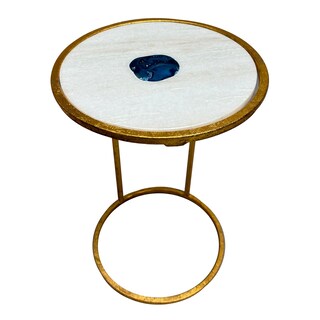 Foto 4 | Foto 4 | Table The Urban Port Con Tapa De Mármol Con Extremo Lateral Redondo De 20 Pulgadas - Venta Internacional.