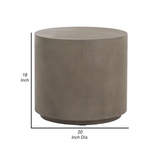 Foto 5 | Foto 5 | Mesa Auxiliar Benzara  51 Cm  Hormigón Gris  Redonda  Moderna - Venta Internacional.