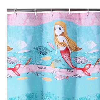 Foto 2 | Foto 2 | Cortina De Ducha Benzara Wini 183 X 183 Cm Estampado De Sirenas - Venta Internacional.