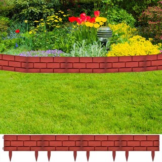 Foto 2 | Foto 2 | Separador De Césped Vidaxl Con Diseño De Ladrillo 11 Unidades 5 M Rojo - Venta Internacional.