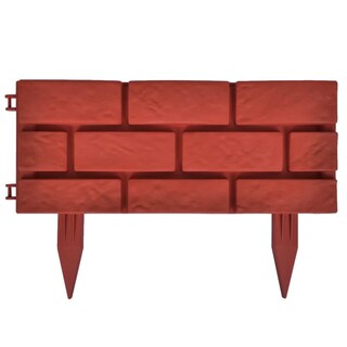 Foto 4 | Foto 4 | Separador De Césped Vidaxl Con Diseño De Ladrillo 11 Unidades 5 M Rojo - Venta Internacional.